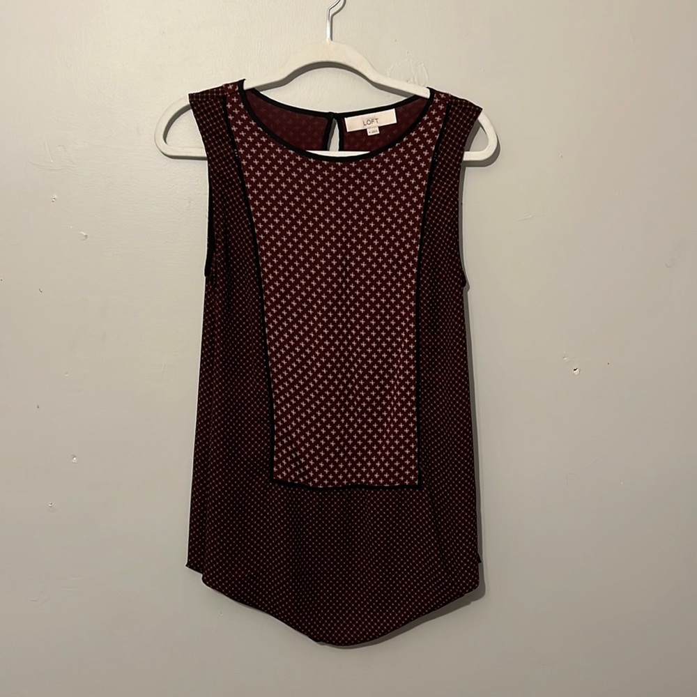 Womens LOFT maroon blouse
